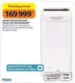 Auchan HAIER THASN476TM4S FELÜLTÖLTŐS MOSÓGÉP ajánlat