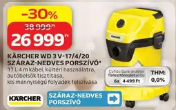 Auchan KÄRCHER WD 3 V-17/4/20 SZÁRAZ-NEDVES PORSZÍVÓ ajánlat