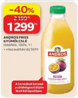 Auchan ANDROS FRISS GYÜMÖLCSLÉ ajánlat