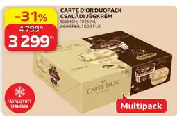 Auchan CARTE D'OR DUOPACK CSALÁDI JÉGKRÉM ajánlat