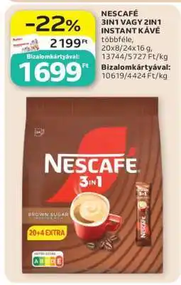 Auchan NESCAFÉ 3IN1 VAGY 2IN1 INSTANT KÁVÉ ajánlat