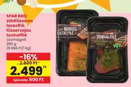Spar SPAR BBQ zöldfűszeres lazacfilé, fűszervajas tonhalfilé ajánlat