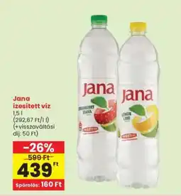 Spar Jana ízesített víz ajánlat