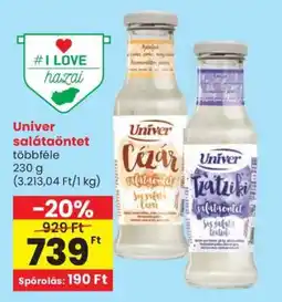 Spar UNIVER SALÁTAÖNTET ajánlat