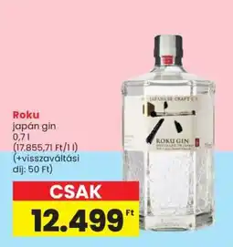 Spar ROKU Japán Gin ajánlat