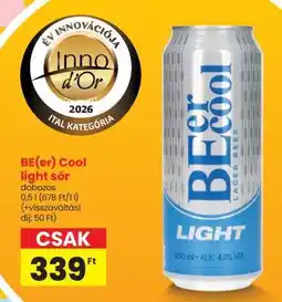 Spar BE(er) Cool light sör ajánlat