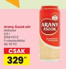Spar Arany Ászok sör ajánlat