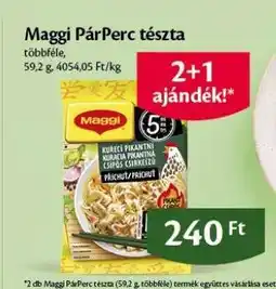 EcoFamily MAGGI Párperc tészta ajánlat
