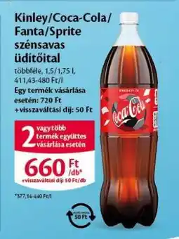 EcoFamily Kinley/Coca-Cola/Fanta/Sprite szénsavas üdítőital ajánlat