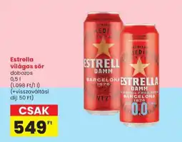 Spar ESTRELLA Világos sör ajánlat