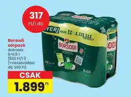 Spar Borsodi sörpack ajánlat
