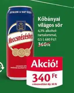 EcoFamily KŐBÁNYAI Világos sör ajánlat