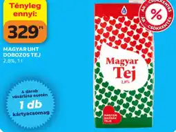 Auchan Magyar UHT dobozos tej ajánlat