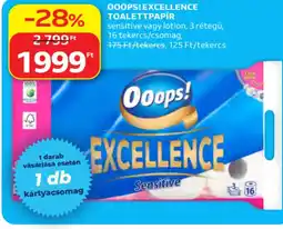 Auchan Ooops! Excellence toalettpapír ajánlat