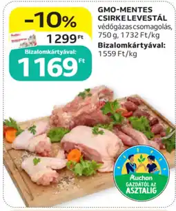 Auchan GMO-mentes csirke levestál ajánlat
