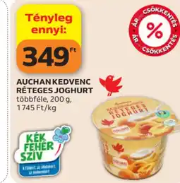 Auchan Auchan Kedvenc Réteges joghurt ajánlat