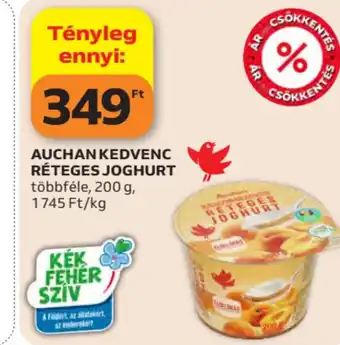 Auchan Auchan Kedvenc Réteges joghurt ajánlat