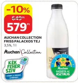 Auchan Auchan Collection Friss palackos tej ajánlat