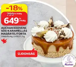 Auchan Auchan Kedvenc sós-karamellás madártejtorta ajánlat