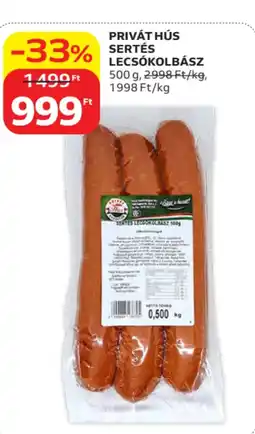 Auchan Privát Hús sertés lecsókolbász ajánlat