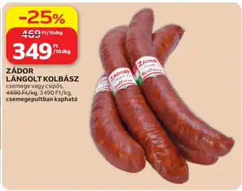 Auchan Zádor lángolt kolbász ajánlat