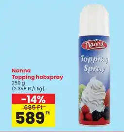 Spar Nanna Topping Habspray ajánlat