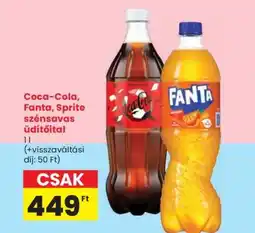 Spar Coca-Cola, Fanta, Sprite szénsavas üdítőital ajánlat