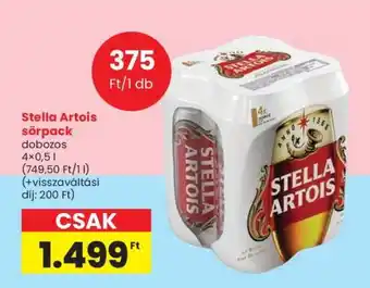 Spar Stella Artois sörpack ajánlat