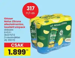 Spar Gösser Natur Zitrone alkoholmentes, ízesített sörpack ajánlat