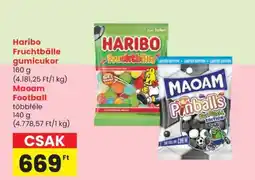 Spar Haribo Fruchtbälle gumicukor / Maoam Football ajánlat