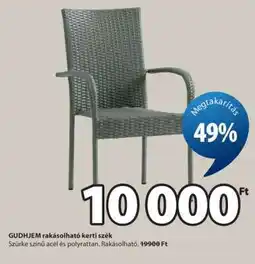 JYSK GUDHJEM rakásolható kerti szék ajánlat
