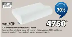 JYSK WELLPUR KVINA fehér memory habszivacs párna ajánlat