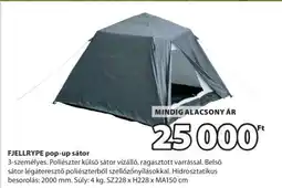 JYSK FJELLRYPE pop-up sátor ajánlat