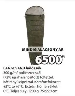 JYSK LANGESAND hálózsák ajánlat