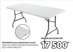 JYSK KULESKOG összecsukható kerti asztal ajánlat