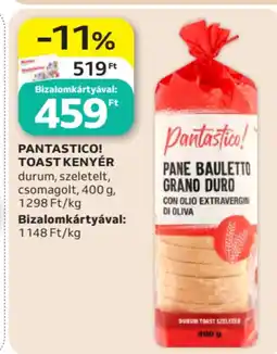 Auchan Pantastico! Toast kenyér ajánlat