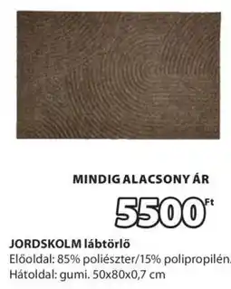 JYSK JORDSKOLM lábtörlő ajánlat