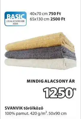 JYSK SVANVIK törölköző ajánlat