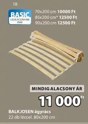 JYSK BALKJOSEN ágyrács ajánlat