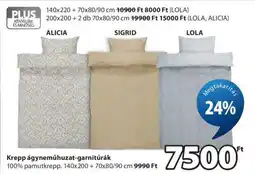 JYSK KREPP ÁGYNEMŰHUZAT-GARNITÚRÁK ajánlat