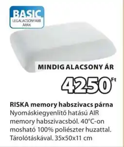 JYSK RISKA memory habszivacs párna ajánlat