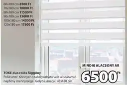 JYSK TOKE duo rolós függöny ajánlat