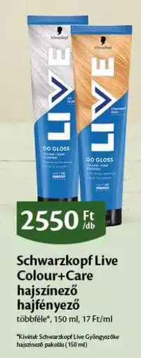 EcoFamily Schwarzkopf Live Colour+Care hajszínező hajfényező ajánlat
