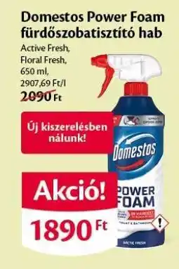 EcoFamily Domestos Power Foam fürdőszobatisztító hab ajánlat