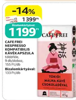 Auchan Cafe frei nespresso kompatibilis kávékapszula ajánlat