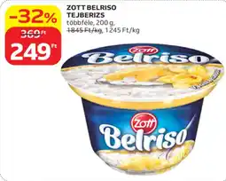 Auchan Zott belriso tejberizs ajánlat
