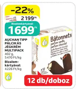 Auchan Auchan tipp pálcikás jégkrém multipack ajánlat