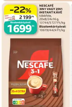 Auchan Nescafe 3IN1 vagy 2IN1 instant kávé ajánlat