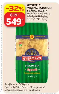 Auchan Gyermelyi vita pasta durum száraztészta ajánlat