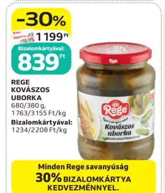 Auchan Rege kovászos uborka ajánlat